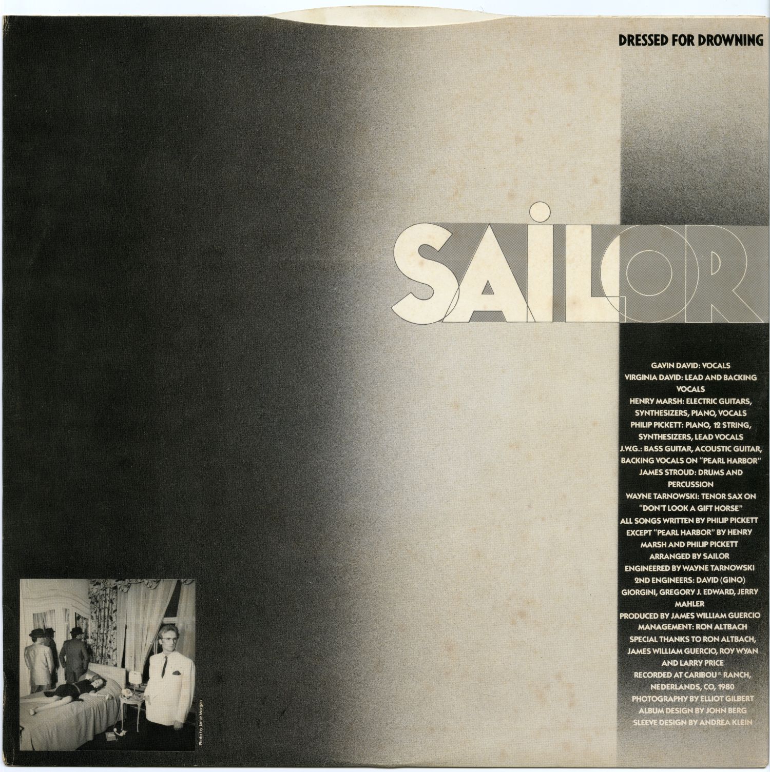 SAILOR『DRESSED FOR DROWNING』（1980年、Calibou Records）内袋01